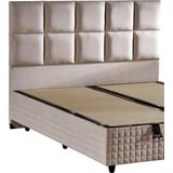 Star Başlık 90 Cm Tek Kişilik Krem Keten Kumaşlı Modern Lüks Yatak Başlığı / Baza Başlığı