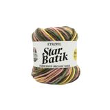 Star Batik Örgü İpi Sarı Yeşil Haki Krem%75 Premium Akrilik%25 Organik Merino Yün 100g 110m (T064)