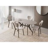 Star Capuccino Lak Panel Mutfak Masa Sandalye Takımı 82X138 - Cappuccino - 80*120