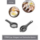 Star Çay Süzgeci ve Yumurta Ayırıcı - Antrasit - Seçenek 1 - Altın