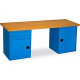 Star Çelik Atölye Çalışma Tezgahı-2 Çekmeceli-1 Kapaklı Dolaplı-2130 mm