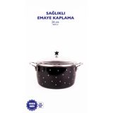 Star Emaye Yıldız Desenli Fritöz/Kızartma Tenceresi (24Cm-4Litre)