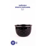 Star Emaye Yıldız Desenli Karıştırma Kabı 24Cm - 4Lt (Ocakta-Fırında Kullanılabilir)