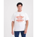Star ERKEK BEYAZ OVERSİZE STAR PARİS BASKILI T-SHİRT