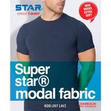Star ERKEK LACİVERT MODAL SIFIR YAKA KISAKOL T-SHİRT