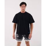 Star Erkek Oversize Basic T-Shirt - Siyah - L