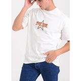 Star Erkek Oversize Dart Logolu T-Shirt - Beyaz - XL