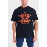 Star Erkek Siyah Oversize Star Paris Baskılı T-Shirt - M