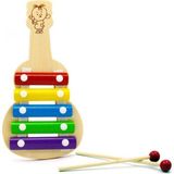 Star Global Ahşap Gitar Selefon Ksilifon Müzik Aleti Enstrüman Eğitici Oyuncak - Yeşil