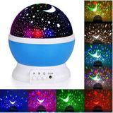 Star Global LED Projeksiyon Gece Lambası Dönen Ay Yıldız LED Mavi