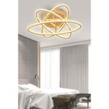 Star Gold 3lü Kumandalı ve Dimerli (Beyaz, Sarı, Gün Işığı) Ledli Salon Mutfak Oda Oturma Odası Hol Ledli Plafonyer Avize SB-LD-501
