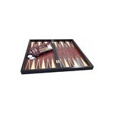 Star Kahveci Tavla Ceviz Model 45x44 cm 15 Beyaz 15 Siyah Pul Kahverengi Sarı Renkli