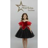 Star Kids Kız Çoçuk Kırmızı Kısa Prenses Elbisesi,Kız Çocuk Mezuniyet Elbisesi