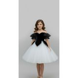 Star Kids Kız Çoçuk Siyah Kısa Prenses Elbise,Kız Çocuk Abiye Elbise