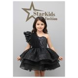 Star Kids Kız Çoçuk Siyah Payet Tütü Elbise,Kız Çocuk Mezuniyet Elbise