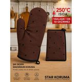 Star Koruma Isıya Dayanıklı Mutfak Eldiveni - 32 - Kahverengi