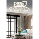 Star Krom 3lü Kumandalı ve Dimerli (Beyaz, Sarı, Gün Işığı) Ledli Salon Mutfak Oda Oturma Odası Hol Ledli Plafonyer Avize SB-LD-500