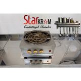 Star Krom Künefe Pişirme Ocağı Papatya Modeli Otomatik Dönerli Motorlu Künefe Ocağı