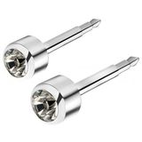 Star Kulak Delme Küpesi Gümüş Metal Taş 12'li Kartela