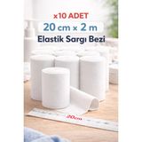 Star Light 20 cm x 2 M Hidrofil Sargı Bezi Pamuklu Gazlı Bez Kısa Metraj Medikal Sarım Bezi 10 Adet