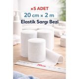 Star Light 20 cm x 2 M Hidrofil Sargı Bezi Pamuklu Gazlı Bez Kısa Metraj Medikal Sarım Bezi 5 Adet