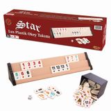 Star Lüks Plastik Okey Takımı Koyu Bej