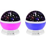 Star Master Yıldız Projektör Yansıtmalı Genç Çocuk Odası Masa Gece Lambası - AL3175 (Pembe) - Çok Renkli