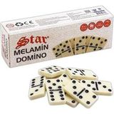 Star Melamin Domino Masa Oyunu, 28 Taş Aile Oyunu, Dominoes Double Six - Renkli