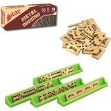 Star Metal Domino Pirinç Domino Istıkalı Domino Taşı Seti Zambak - Yeşil