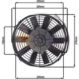 Star Motor Company 10 Inç 120 Wat 24 Volt Emici Axiel Fan