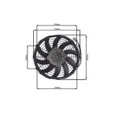 STAR MOTOR COMPANY 11 İNÇ 170 WAT 12 VOLT ÜFLEYİCİ AXİEL FAN