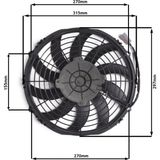Star Motor Company 11 Inç 170 Wat 24 Volt Emici Axiel Fan