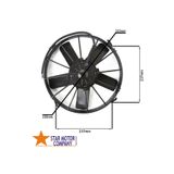 STAR MOTOR COMPANY 12 İNÇ 170 WAT 12 VOLT EMİCİ ( 5 KANAT ) AXİEL FAN