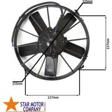 Star Motor Company 12 Inç 170 Wat 24 Volt Üfleyici ( 5 Kanat ) Axiel Fan
