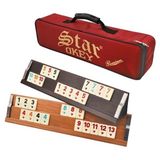 Star Oyun Aletleri Premium Ahşap Okey Takımı Çantalı - Koyu Renk