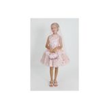Star Pearl Kids Kız Çocuk Çiçekli Elbise - Pudra - 9 - 10 Yaş