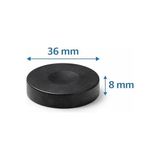 Star Plastik Tavla Pulu 36 Mm. – Siyah & Krem Plastik Tavla Taşı | 8 mm Kalınlık, Dayanıklı ve Pürüzsüz Yüzey, No:4 Pullar - 2 Adet - Option-1