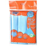 Star Plus 40' lı Çöp Torbası - Fırsat Paketi - (2 Rulo Büyük Boy + 1 Rulo Orta Boy) Çöp Poşeti