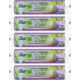 Star Plus Büzgülü Büyük Boy Çöp Torbası 5 Paket Lavanta Kokulu 65X70 cm