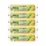 Star Plus Büzgülü Büyük Boy Çöp Torbası 5 Paket Limon Kokulu 65x70 Cm