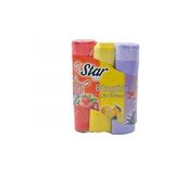 Star Plus Büzgülü Çöp Poşeti 55 x 60 cm 30'lu Mor Renkli Karışık Çiçek Kokulu Orta Boy