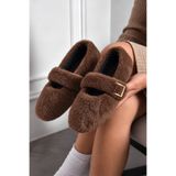 star shoes Yumuşak Peluş Kadın Ev Babeti Ses Yapmaz Hafif Taban Panduf