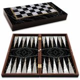 Star Tavla Platin Mermer Büyük Boy 12 Mm Mdf Kasa, Parlak Selefon Kaplama, Çizilmeye Karşı Dirençli Coex Kaplama Mıknatıslı Kapama Şık Ve Kaliteli Sağlam