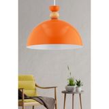 Star Tekli Truncu Sarkıt Sıvama Metal Ahşap Başlıklı Lüx Avize - Turuncu