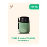 Star Termos Yemek & Mama Termosu 500 ml | 8 Saat Sıcak, 12 Saat Soğuk 48 Saat Buz Tutma - Yeşil