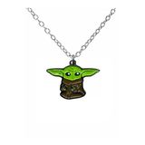 Star Wars Baby Yoda (Grogu) Figürlü Kolye – 60 Cm Zincirli Uzay Temalı Sevimli Takı