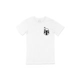 Star Wars Boba Fett Cep Logo Tasarımlı Beyaz Tişört