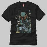 Star Wars: Boba Fett Sketch Erkek Tişört - L - Siyah