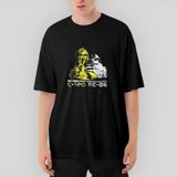 Star Wars C-30 And R2-D2 Oversize Siyah Tişört