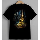 Star Wars Darth Vader Baskılı Unisex Erkek Kadın Oversize Tişört Siyah - M